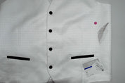 Alfani Mens Slim fit Button-Up Suit Vest XL White Solid Stretch