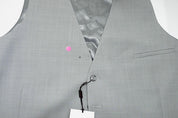 Bar Iii Mens Slim fit Button-Up Suit Vest XL Light Grey Solid Stretch