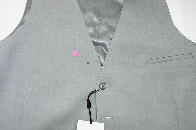 Bar Iii Mens Slim fit Button-Up Suit Vest XL Light Grey Solid Stretch