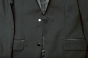 Calvin Klein Mens Slim fit Tuxedo Jacket Blazer 40 R Black Solid Stretch