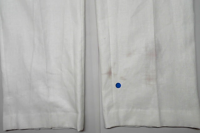 Tayion Mens Classic fit Dress Pants 40 / 30 White Herringbone Stretch