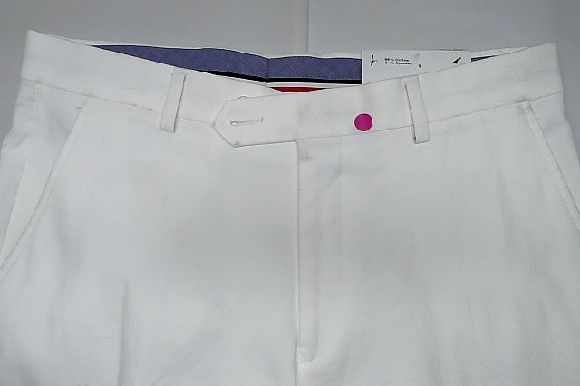 Tommy Hilfiger Mens Modern fit Dress Pants 30 / 32 White Solid Stretch