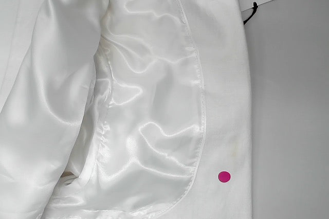 Bar Iii Mens Slim fit Suit Jacket Blazer 40 L White Solid Stretch