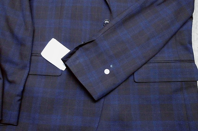 Tommy Hilfiger Mens Modern fit Sport Coat Blazer 44 S Dark Red Check Stretch