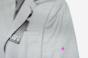 Bar III Mens Skinny fit Sport Coat Blazer 44 S Light Grey Solid Stretch