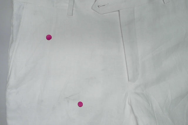 Tommy Hilfiger Mens Modern fit Dress Pants 38 / 32 White Solid Stretch Linen
