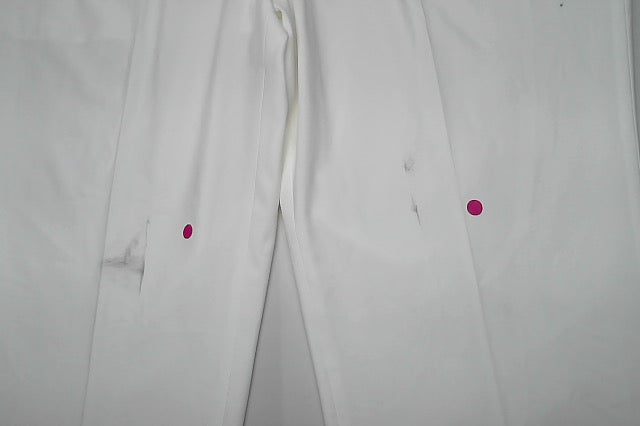 Tayion Mens Classic fit Dress Pants 44 / 32 White Solid Stretch