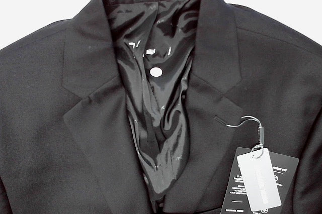 Michael Kors Mens Classic fit Suit Jacket Blazer 40 R Black Solid Stretch