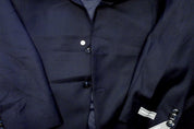 Michael Kors Mens Classic fit Suit Jacket Blazer 54 R Navy Blue Solid Stretch