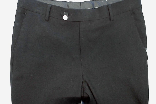 Calvin Klein Mens Skinny fit Dress Pants 29 / 30 Black Solid Stretch