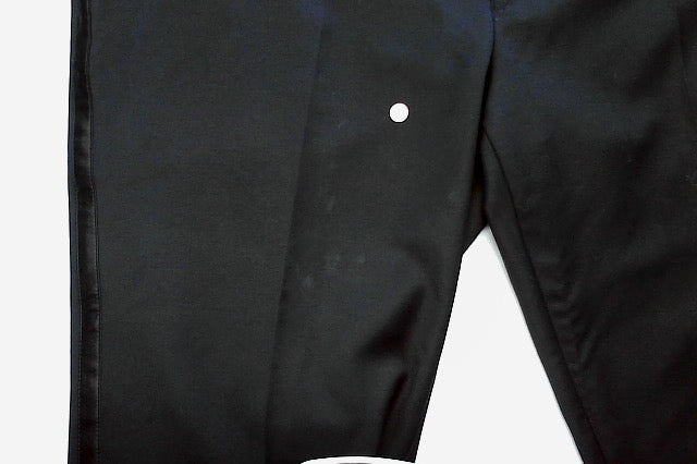 Michael Kors Mens Classic fit Tuxedo Pants 42 / 30 Black Solid Stretch