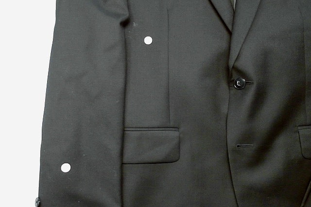 Michael Kors Mens Classic fit Sport Coat Blazer 42 S Black Solid Stretch
