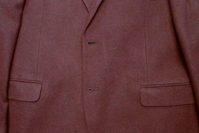 Nautica Mens Modern fit Sport Coat Blazer 44 R Maroon Red Solid Stretch