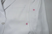 Tayion Mens Classic fit Suit Jacket Blazer 44 S White Solid Stretch