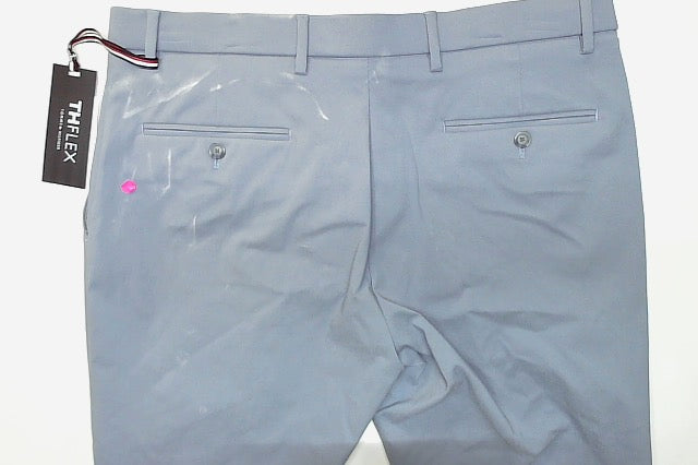 Tommy Hilfiger Mens Modern fit Dress Pants 34 / 30 Powder Blue Solid Stretch