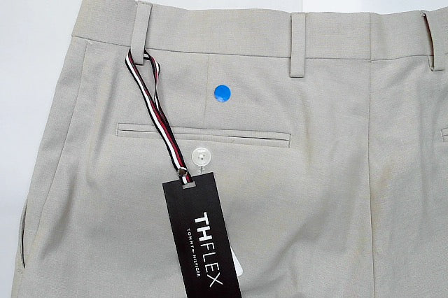 Tommy Hilfiger Mens Modern fit Dress Pants 32 / 30 Beige Solid Stretch