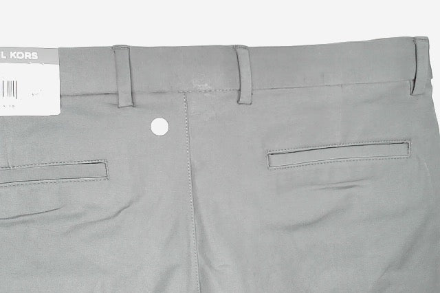 Michael Kors Mens Classic fit Dress Pants 34 / 34 Grey Solid Stretch