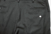 Haggar Men Straight fit Dress Pants 40 / 30 Black Solid Stretch