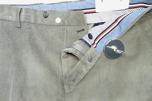 Tommy Hilfiger Mens Modern fit Dress Corduroy Pants 34 / 32 Beige Solid Stretch