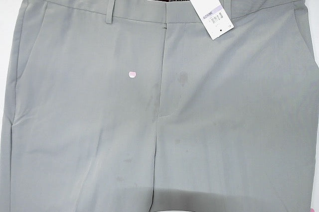 Perry Ellis Mens Modern fit Dress Pants 38 / 29 Light Grey Solid Stretch