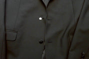 Bar Iii Mens Slim fit Suit Jacket Blazer 42 L Black Solid Stretch