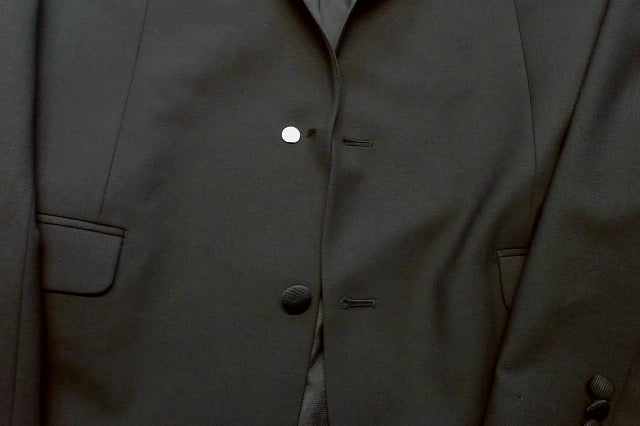 Bar Iii Mens Slim fit Suit Jacket Blazer 42 L Black Solid Stretch