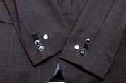 Hugo Boss Mens Modern fit Suit Jacket Blazer 46 R Burgundy Red Plaid Stretch