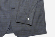 Bar Iii Mens Slim fit Suit Jacket Blazer 44 R Navy Blue Plaid Stretch