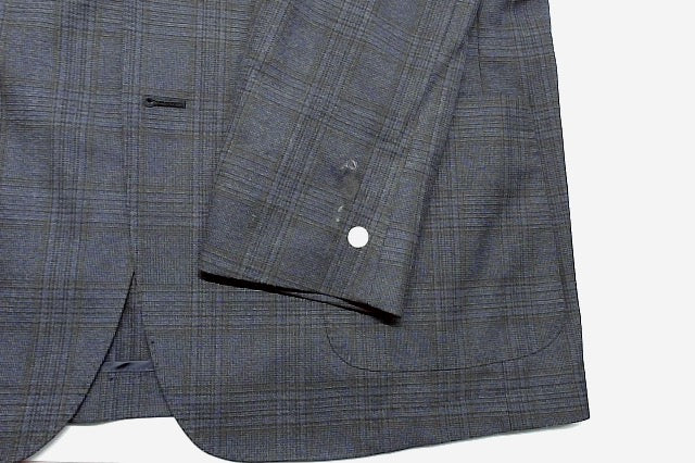 Bar Iii Mens Slim fit Suit Jacket Blazer 44 R Navy Blue Plaid Stretch