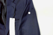 Calvin Klein Mens Slim fit Suit Jacket Blazer 44 L Navy Blue Solid Stretch