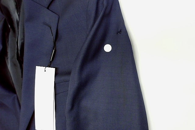 Calvin Klein Mens Slim fit Suit Jacket Blazer 44 L Navy Blue Solid Stretch