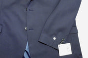 Alfani Mens Slim fit Suit Jacket Blazer 46 R Navy Blue Solid Stretch