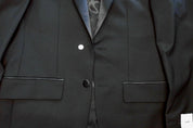 Calvin Klein Mens Slim fit Tuxedo Jacket Blazer 36 S Black Solid Stretch