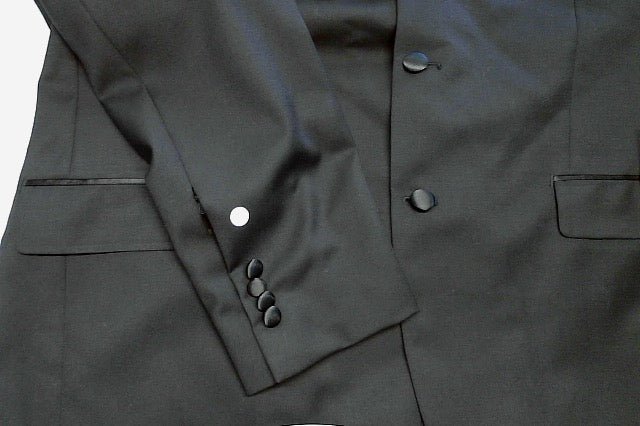 Michael Kors Mens Classic fit Tuxedo Jacket Blazer 46 L Black Solid Stretch