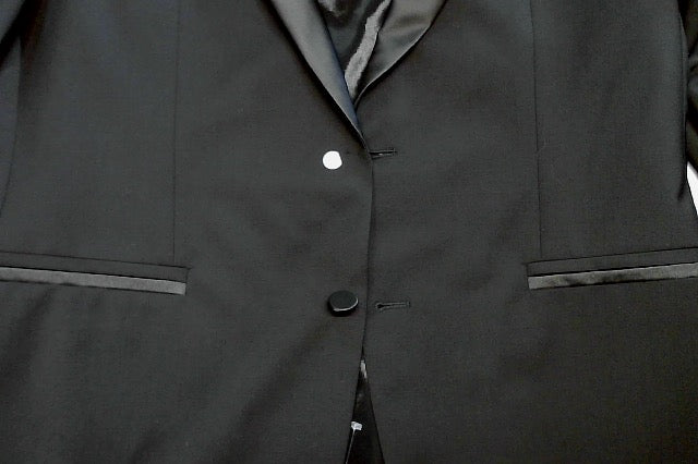 Hugo Boss Mens Modern fit Tuxedo Jacket Blazer 42 R Black Solid Stretch