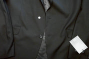 Kenneth Cole Mens Slim fit Suit Jacket Blazer 46 L Black Solid Stretch