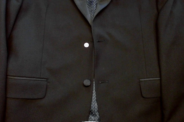 Alfani Mens Slim fit Tuxedo Jacket Blazer 38 S Black Solid Stretch