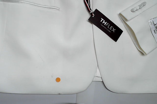 Tommy Hilfiger Mens Slim fit Tuxedo Jacket Blazer 48 R White Solid Stretch