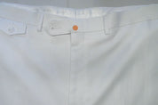 Tayion Mens Classic fit Dress Pants 44 / 32 White Solid Stretch