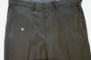 Haggar Mens Classic fit Dress Pants 38 / 32 Brown Solid Stretch