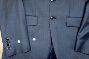 Calvin Klein Mens Slim fit Suit Jacket Blazer 36 R Navy Blue Solid Stretch Wool