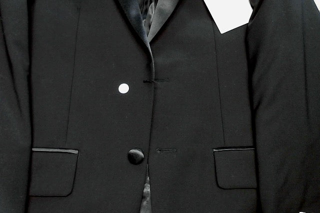 Calvin Klein Mens Slim fit Tuxedo Jacket Blazer 38 S Black Solid Stretch