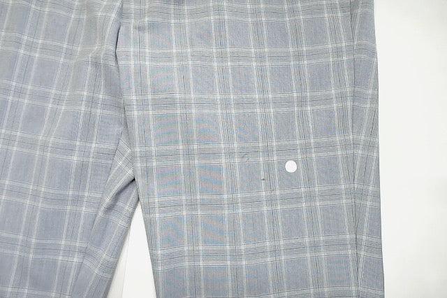 Alfani Mens Slim fit Dress Pants 36 / 32 Light Blue Plaid Stretch