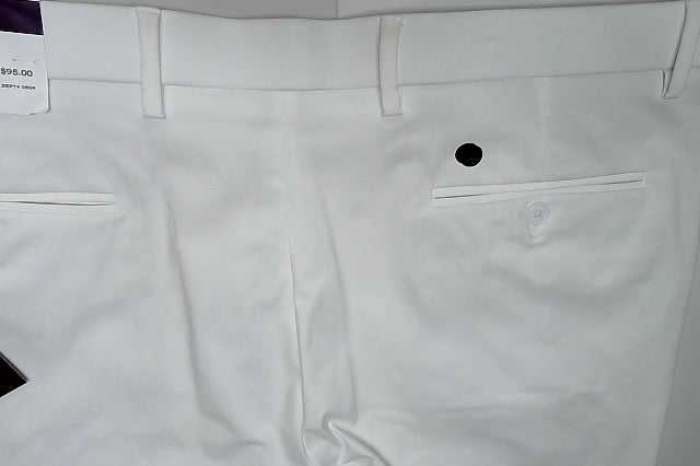 Tommy Hilfiger Mens Modern fit Dress Pants 38 / 32 White Solid Stretch