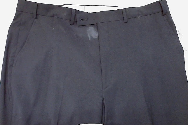 Calvin Klein Mens Slim fit Dress Pants 38 / 34 Navy Blue Solid Stretch Wool
