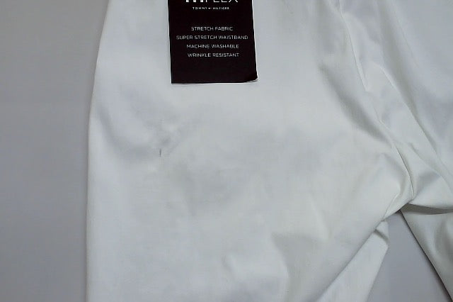 Tommy Hilfiger Mens Modern fit Dress Pants 34 / 32 White Solid Stretch