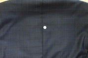 Bar Iii Mens Slim fit Suit Jacket Blazer 40 R Navy Blue Plaid Stretch
