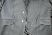 Kenneth Cole Mens Slim fit Suit Jacket Blazer 44 L Gun Metal Grey Solid Stretch