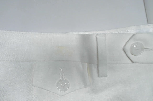 Tayion Mens Classic fit Dress Pants 40 / 30 White Herringbone Stretch