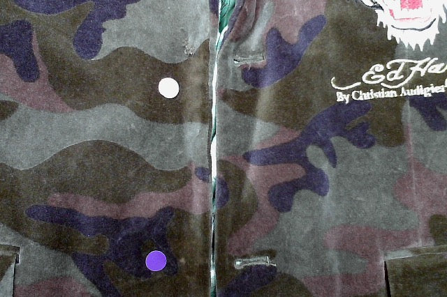 Ed Hardy Mens Classic fit Sport Coat Blazer Medium Brown Camouflage